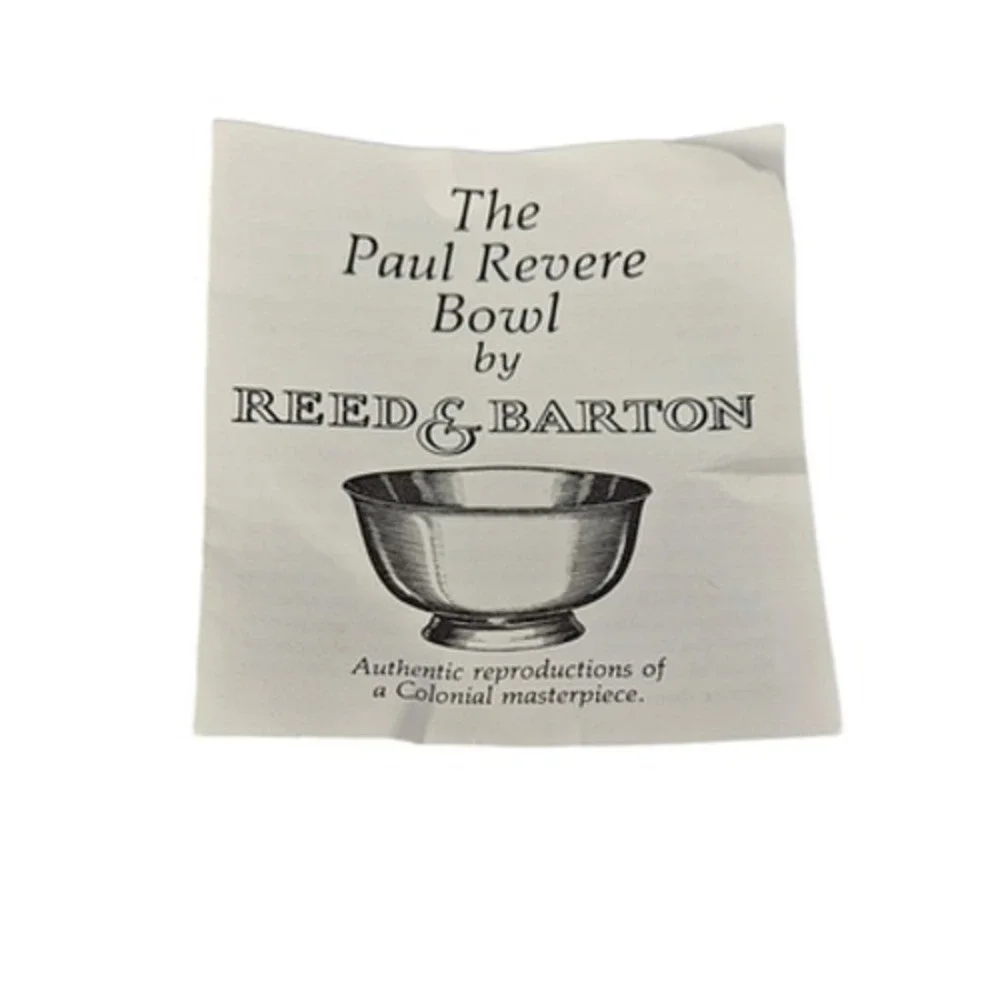 Reed and Barton 102 Bowl Paul Revere Silver Plate With Liner Candy Nut Vtg READ